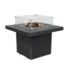 Enjoyfires Feuertisch Leaf Schwarz Gerüstholz 80x80x55 cm