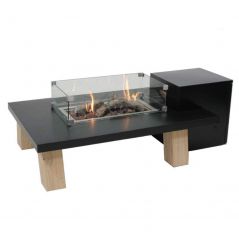 Enjoyfires Feuertisch Ambiance rechteckig Douglas-schwarz 120x80x35 cm