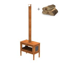 Enjoyfires cortenstahl Holzofen Fuera 85x54x85 cm